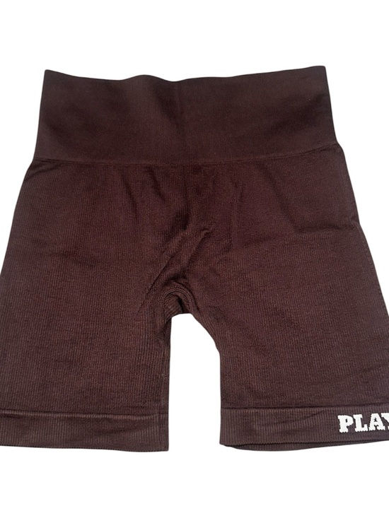 PLAYBOY Pants - PLAYBOY Brown Ribbed Logo Knit Shorts